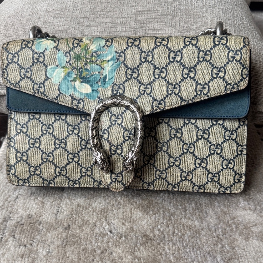 Authentic Gucci Dionysus Medium  Teal Floral Shoulder Bag big seller from 2018!